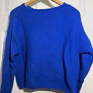 Bright blue sweater